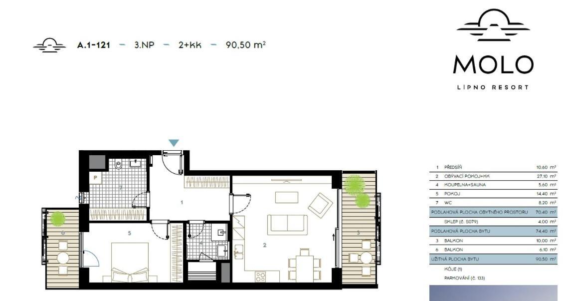 ליפנו נאד וויטאבו Apartament A121 Molo Lipno S Infrasaunou - Residence Koubek מראה חיצוני תמונה